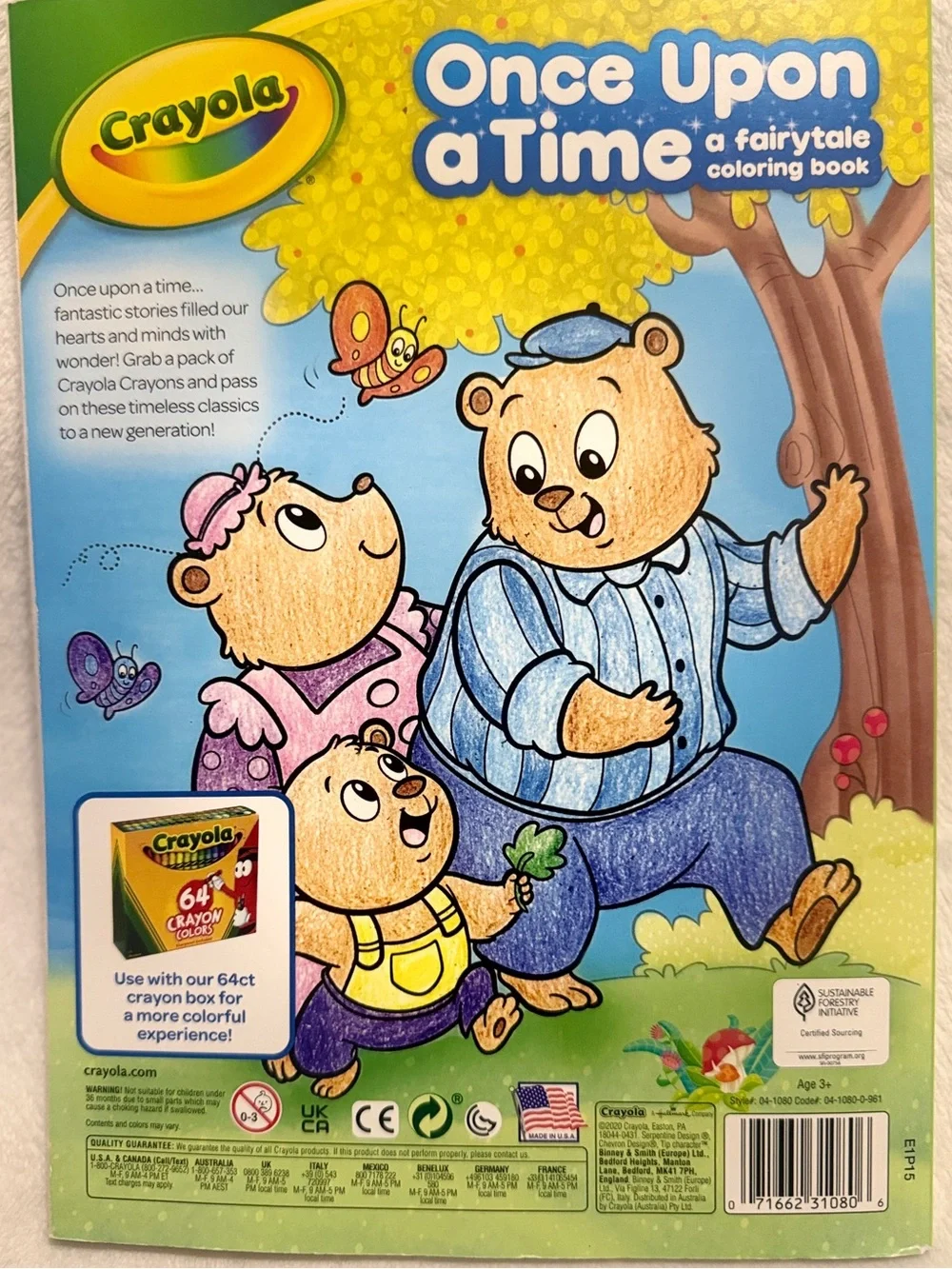 Crayola Once Upon a Time Fairy Tale Coloring Book with 24-Pack Crayons - Multi